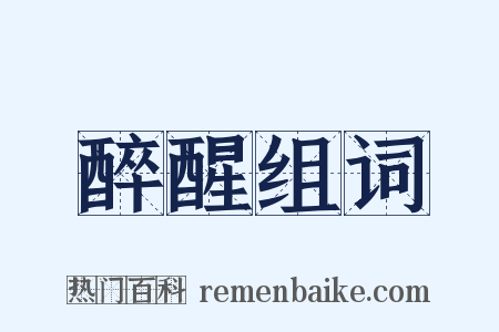 醉醒组词是什么意思的图片